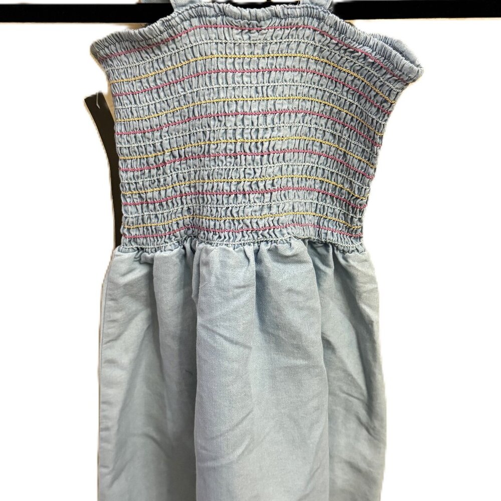 GIRLS SPAGHETTI STRING SUN DRESS LIGHT BLUE